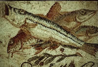 Mosaïque représentant un poisson